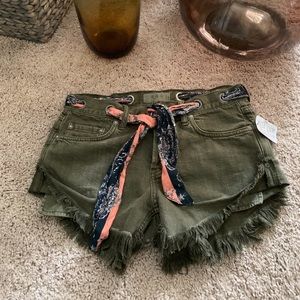 NWT free people relaxed and sashed shorts